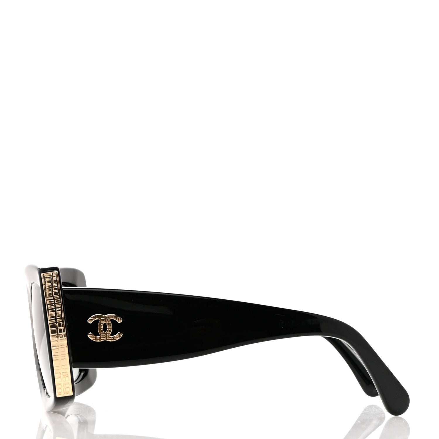 Chanel Acetate Rectangle Sunglasses 5435 Black 3 of 7