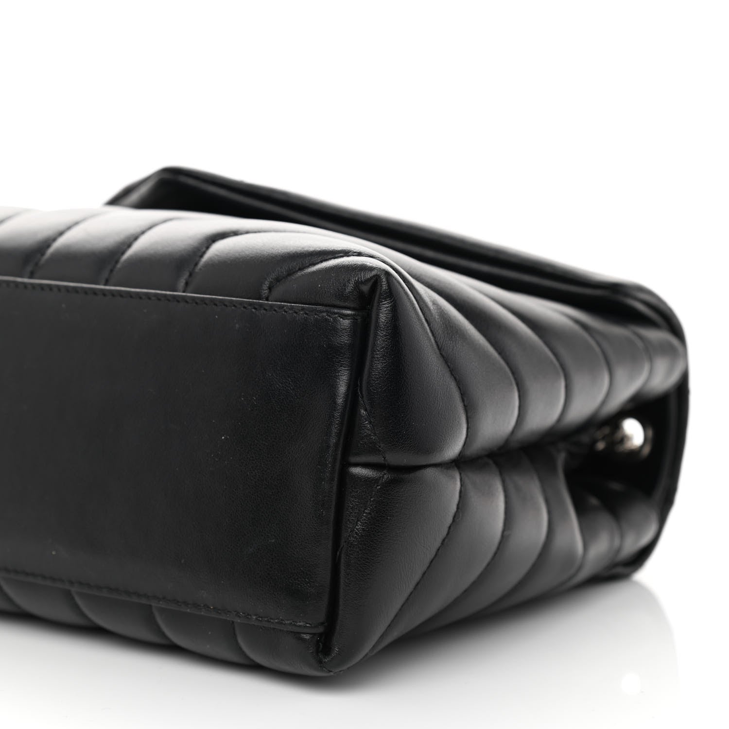 Saint Laurent Calfskin Y Quilted Monogram Small Loulou Chain Satchel Black 8 of 10