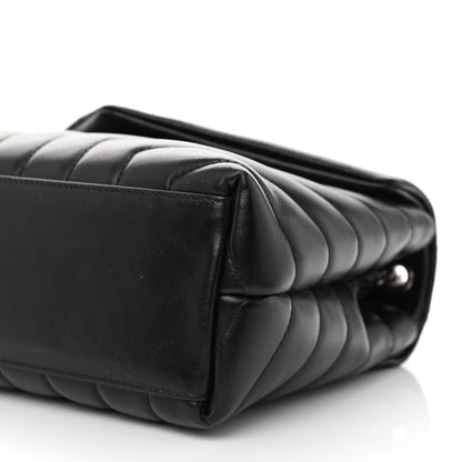 Saint Laurent Calfskin Y Quilted Monogram Small Loulou Chain Satchel Black 8 of 10