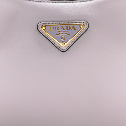 Prada Soft Calfskin Arque Shoulder Bag Glicine 8 of 11