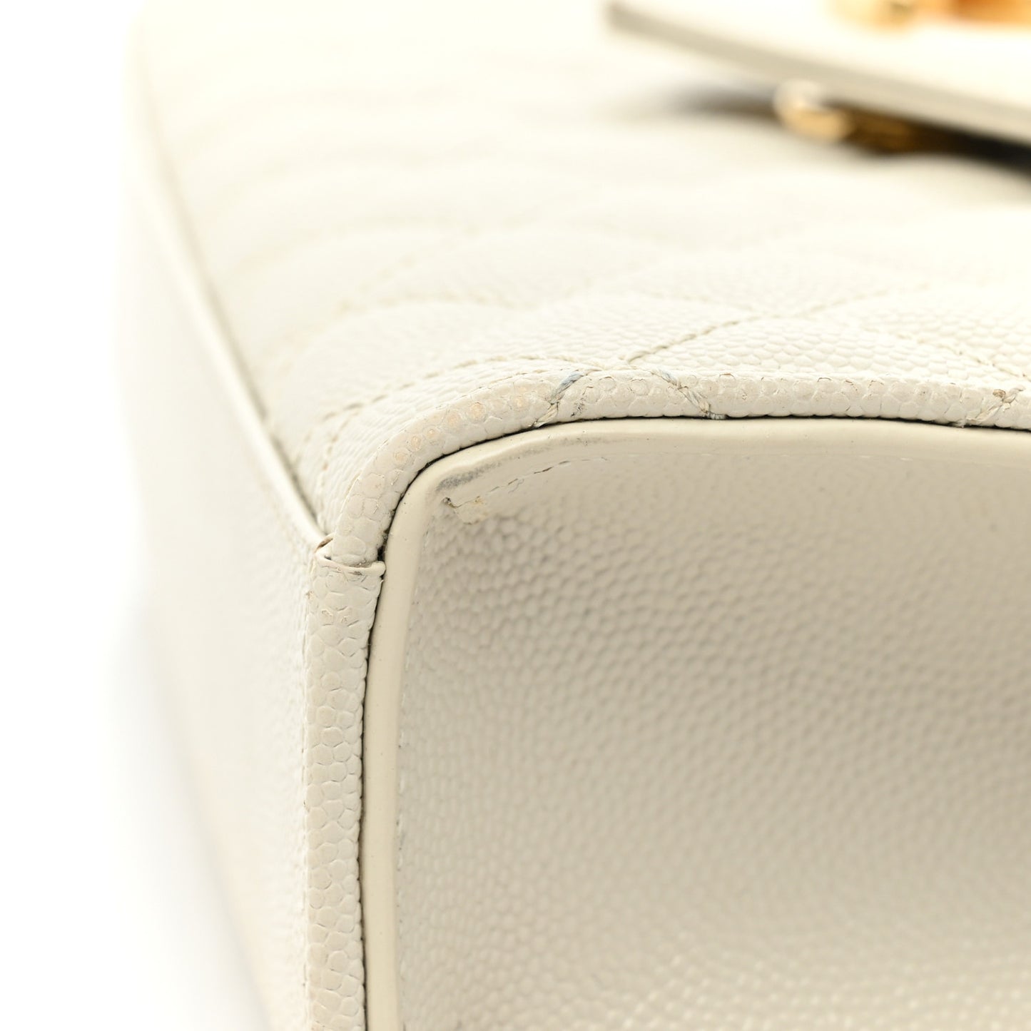 Grain De Poudre Textured Mixed Matelasse Medium Triquilt Monogram Satchel Crema Soft