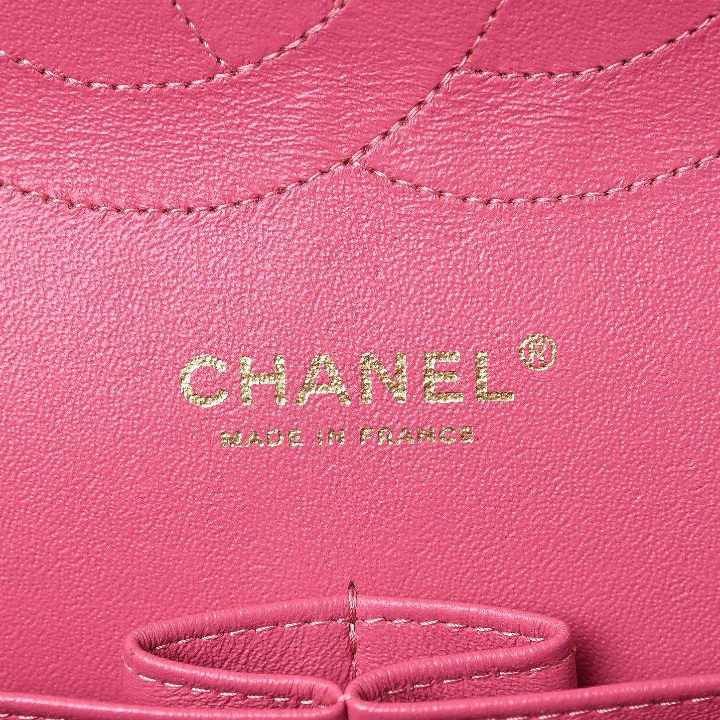 Lambskin Quilted Jumbo Double Flap Dark Pink