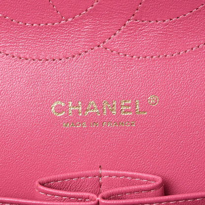 Chanel Lambskin Quilted Jumbo Double Flap Dark Pink 7 of 19