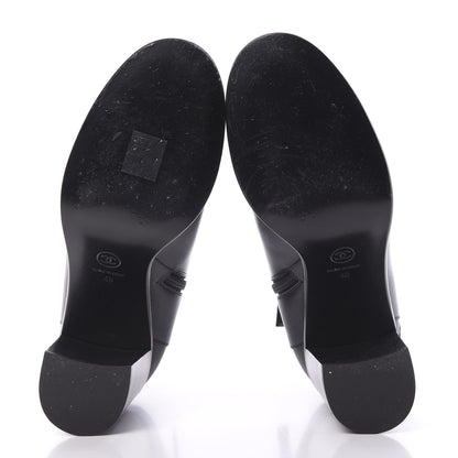 Chanel Calfskin CC Short Boots 40 Black 5 of 10