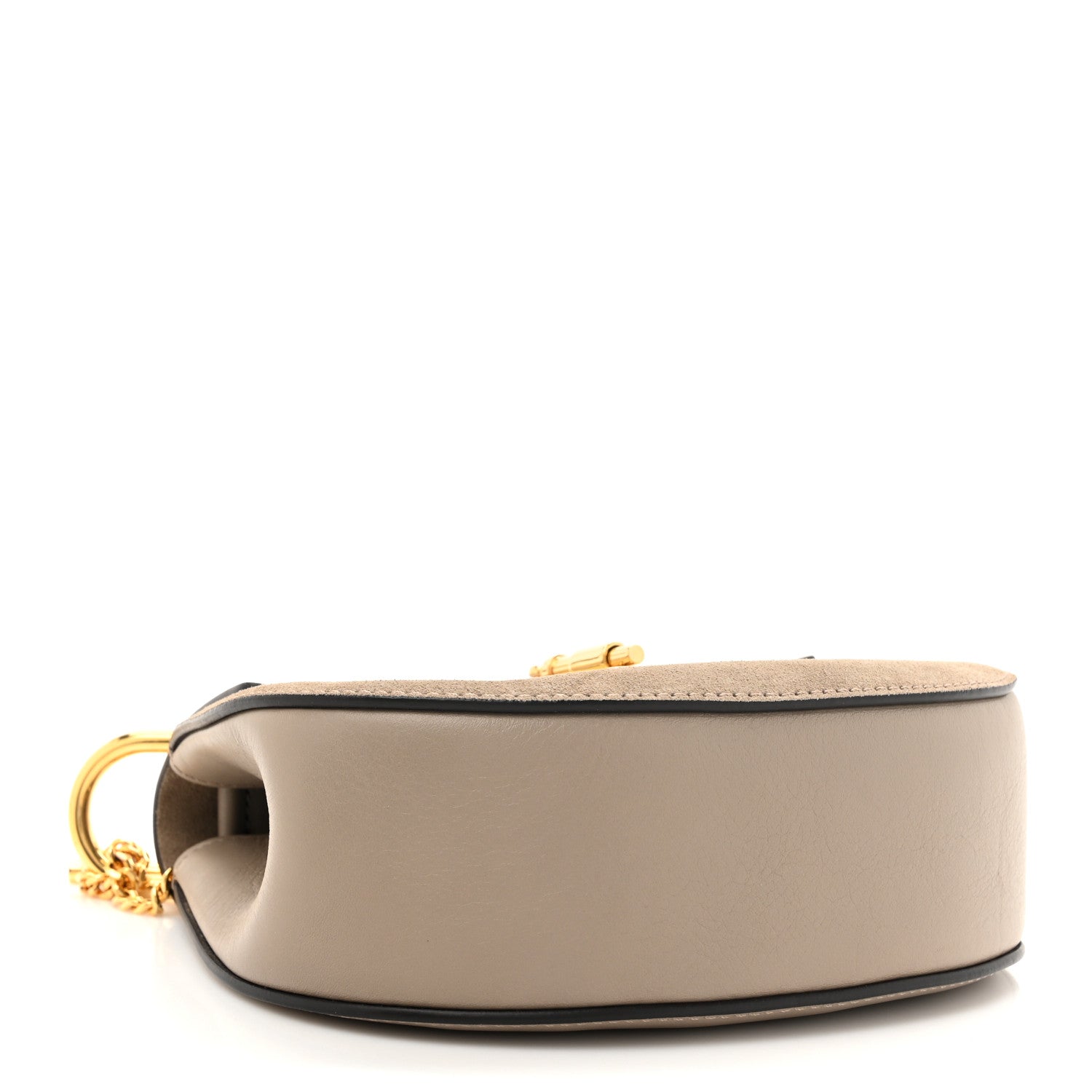 Chloe Suede Smooth Calfskin Mini Drew Shoulder Bag Motty Grey 4 of 10