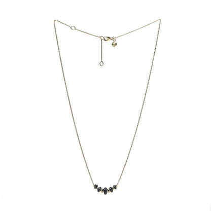 David Yurman 18K Yellow Gold Black Onyx Rio Rondelle Short Station Necklace 2 of 5