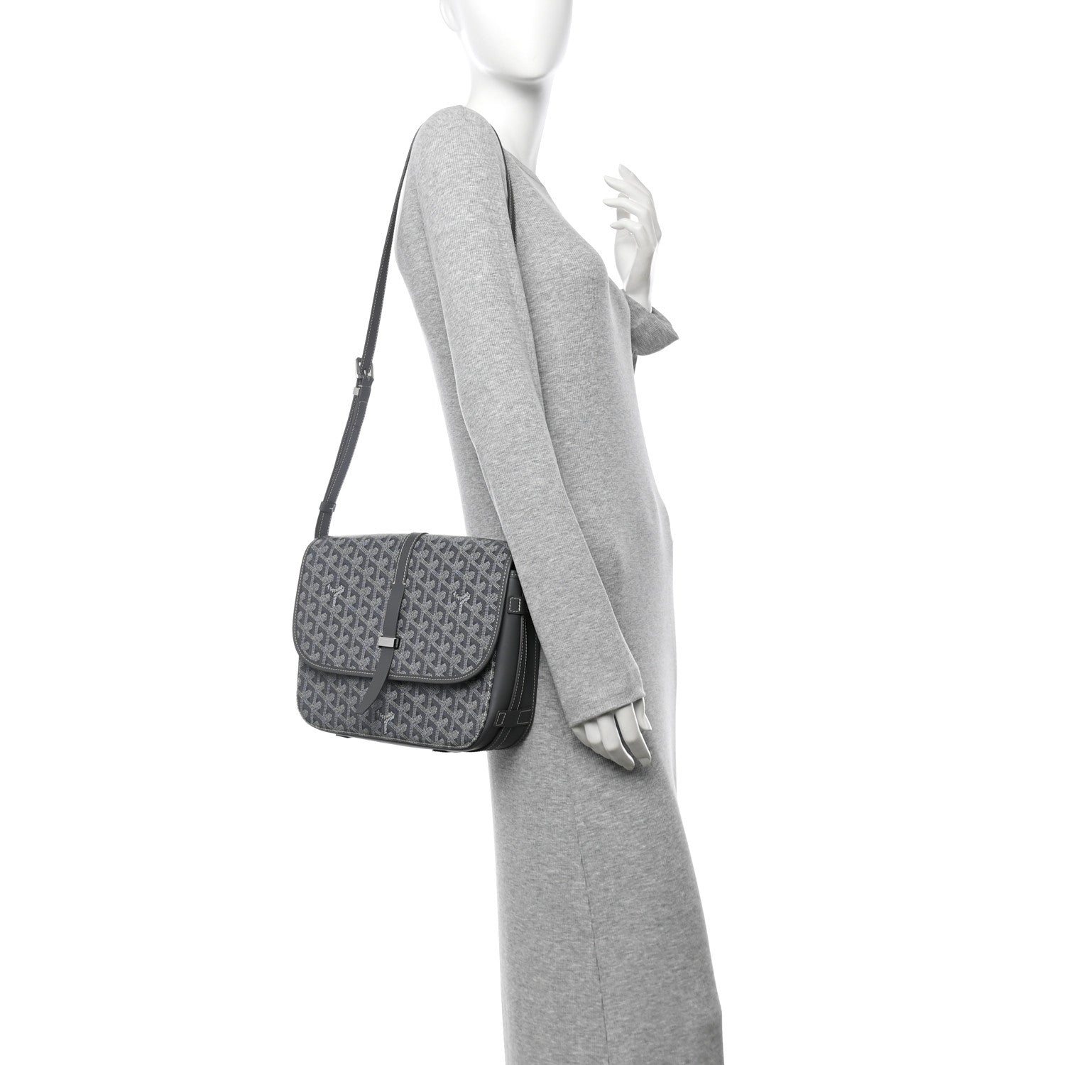 Goyard Goyardine Belvedere II MM Messenger Bag Grey 2 of 9