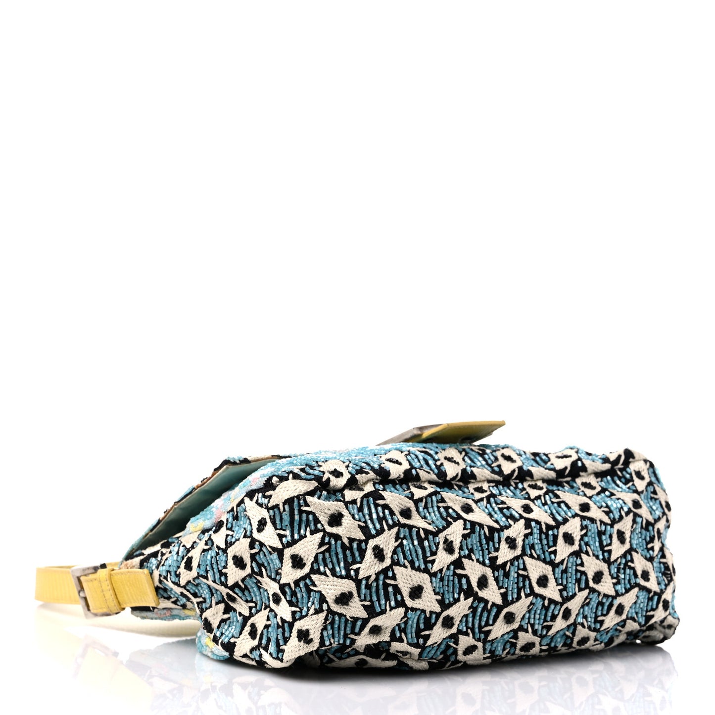 Beaded Lizard Mama Baguette Blue Yellow