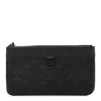 Louis Vuitton Calfskin Monogram Shadow Discovery Pochette PM Black 1 of 7