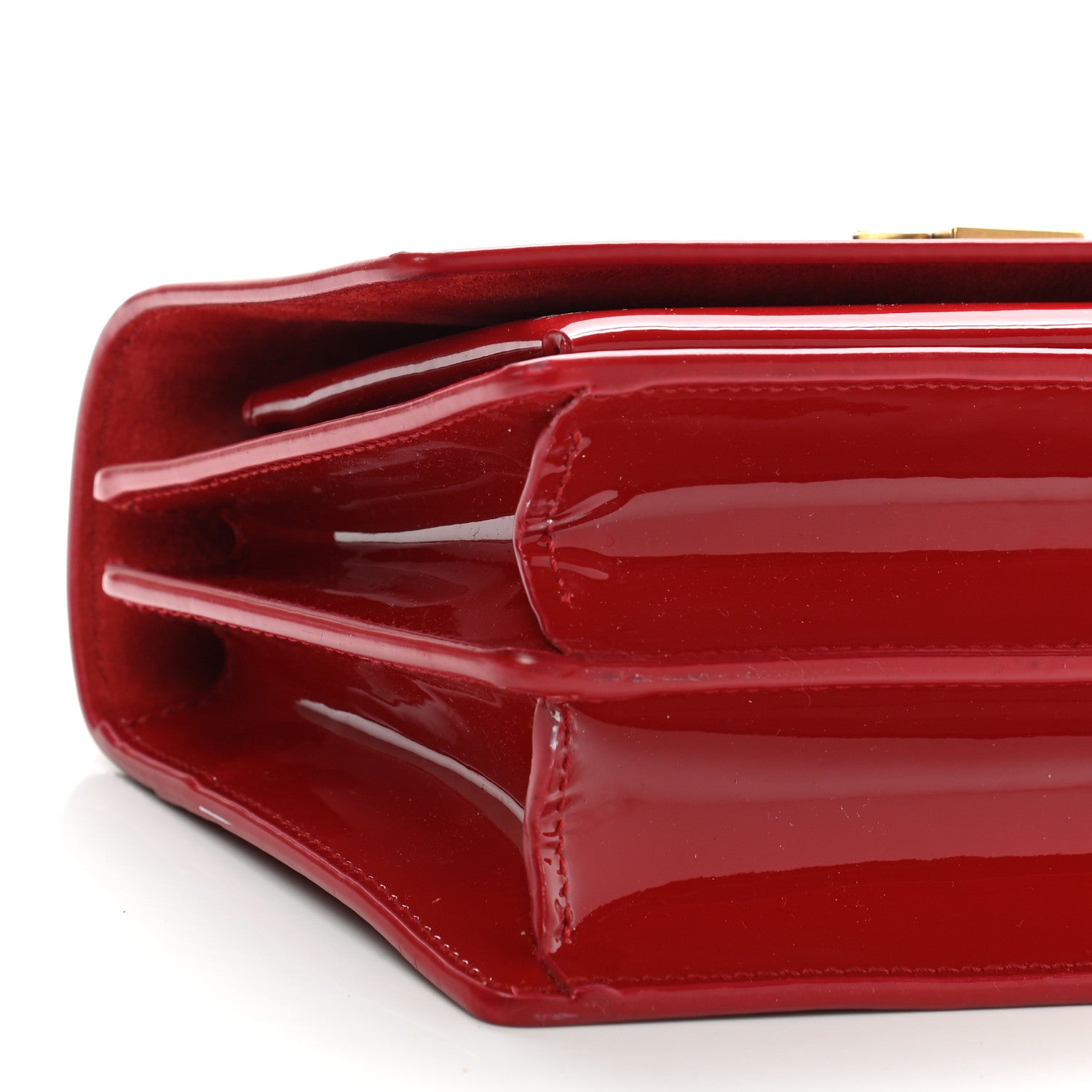 Saint Laurent Patent Small Monogram Sunset Red 9 of 13