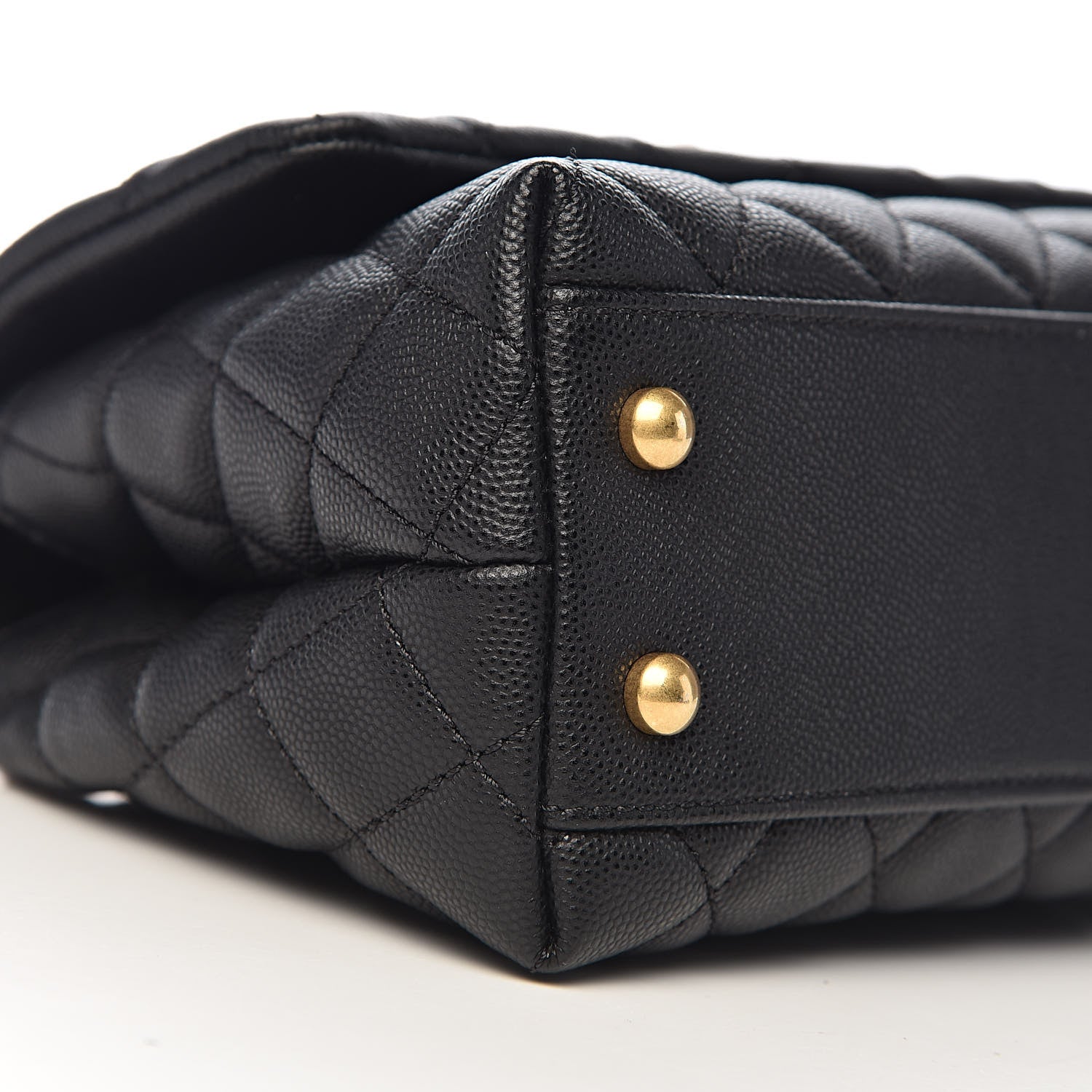 Chanel Caviar Lizard Embossed Quilted Mini Coco Handle Flap Black 9 of 12