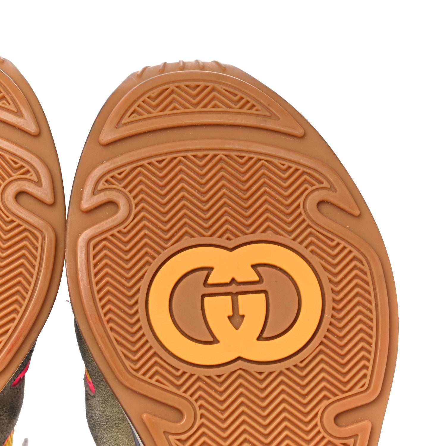 Gucci Suede Calfskin Tejus Printed Womens Ultrapace Sneakers 37 Pink Silver Oatmeal Yolk 9 of 11