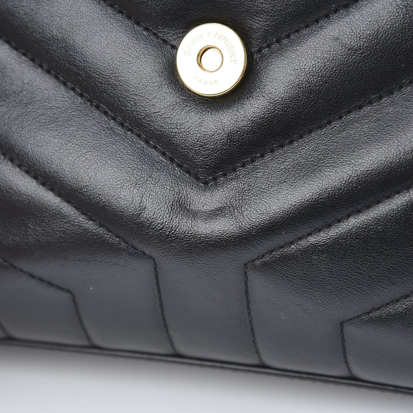 Calfskin Y Quilted Monogram Small Loulou Chain Satchel Black