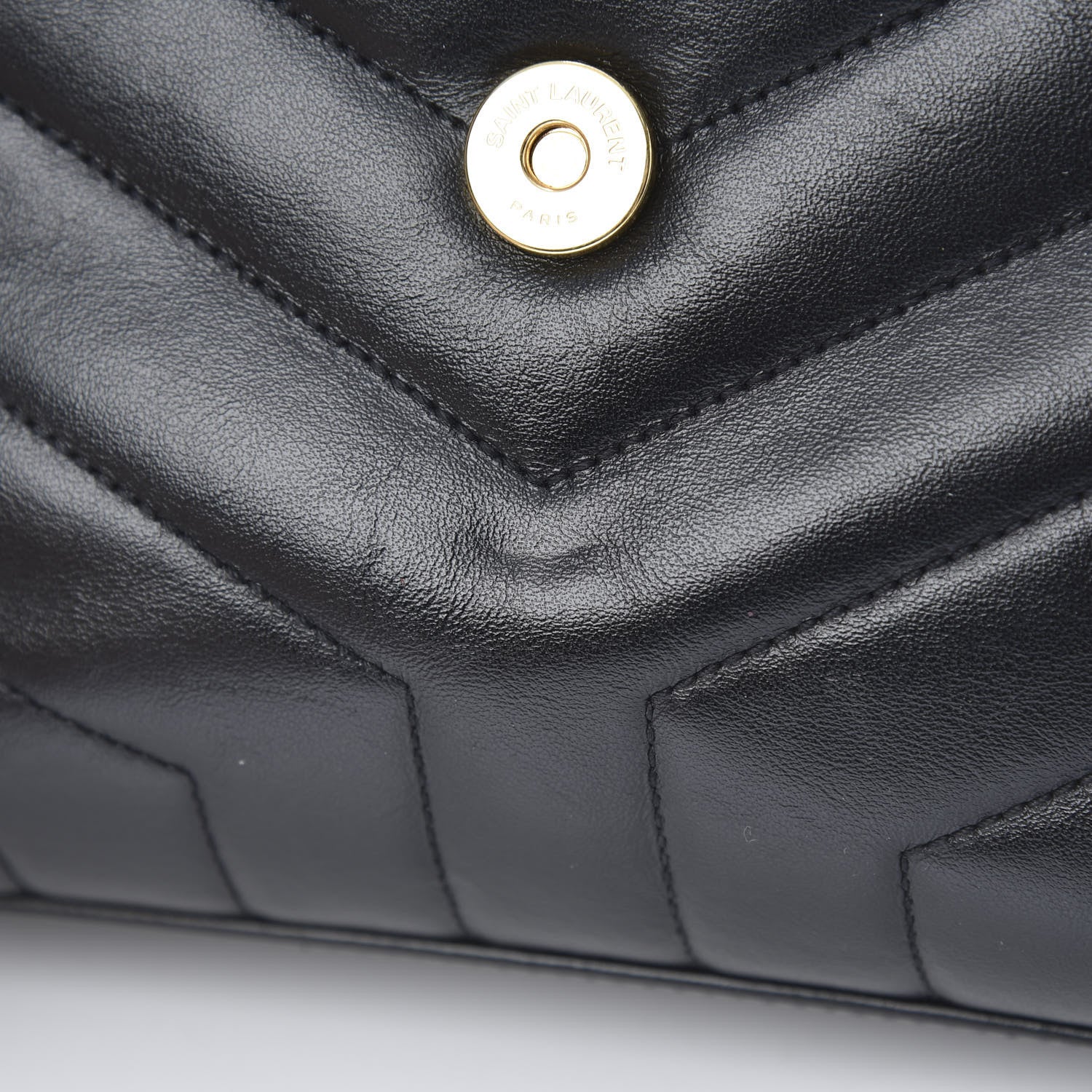 Saint Laurent Calfskin Y Quilted Monogram Small Loulou Chain Satchel Black 11 of 12
