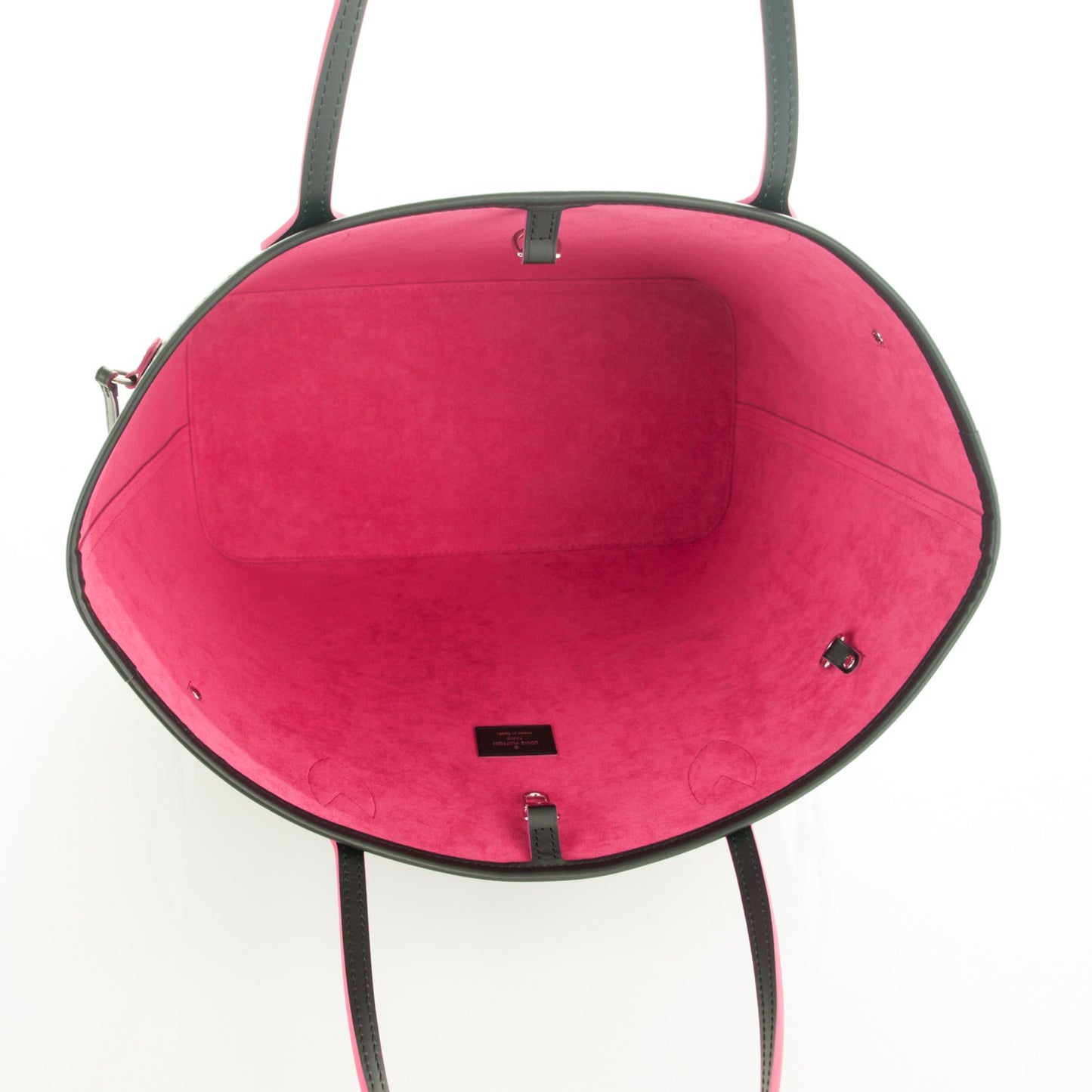 Epi Neverfull MM Black Hot Pink