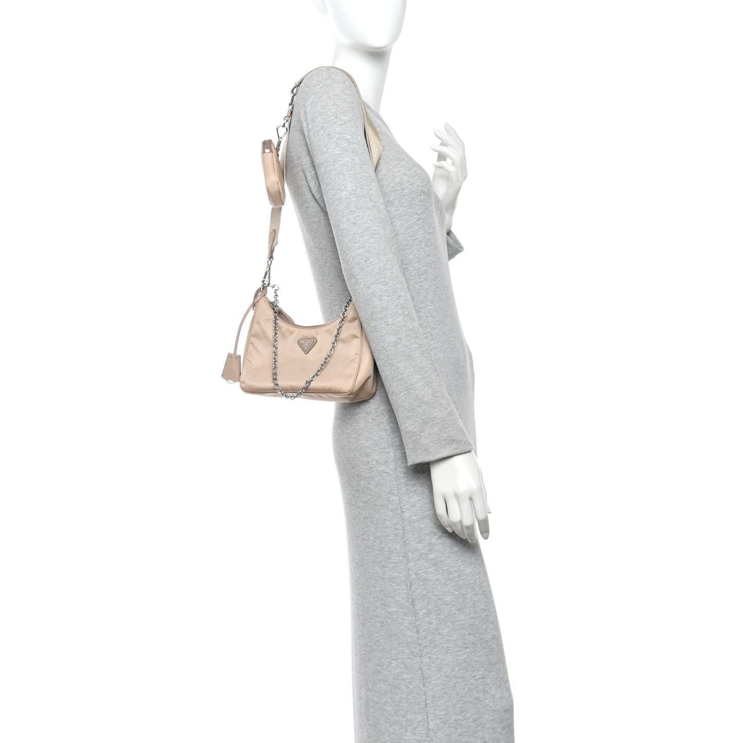 Tessuto Saffiano Re-Edition 2005 Shoulder Bag Cammeo