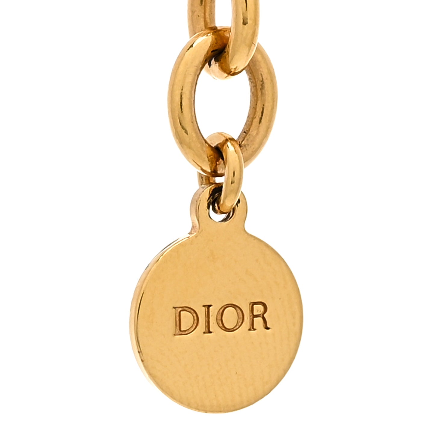 Brass CD Icon Chain Bracelet Gold
