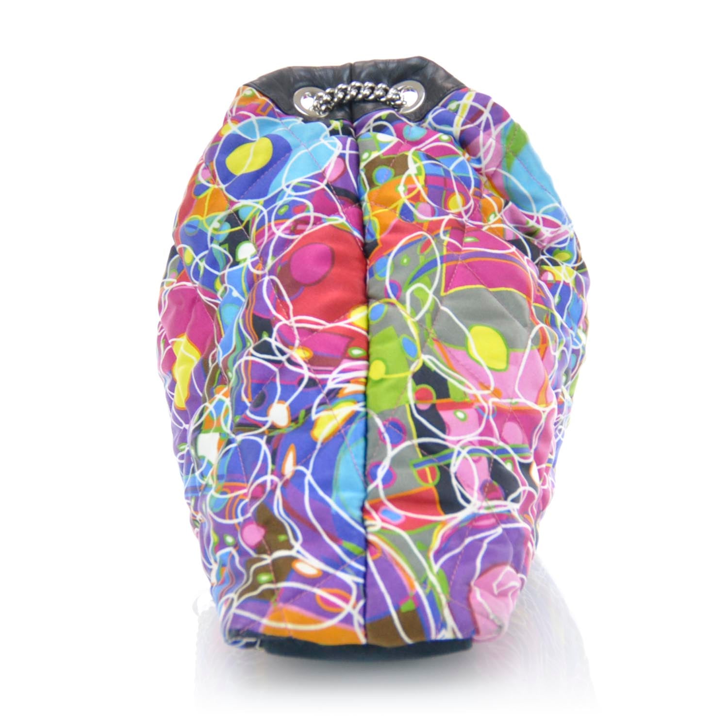 Chanel Satin Quilted Large Kaleidoscope Tote 6 of 13