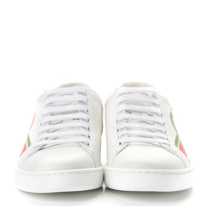 Gucci Calfskin Interlocking G Womens New Ace Sneakers 35.5 White Red Flame Green 2 of 7