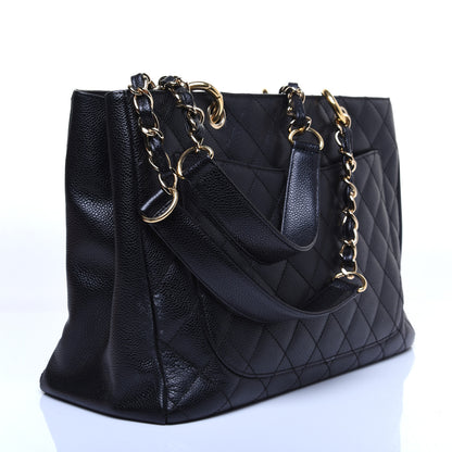Chanel Caviar Quilted Grand Shopping Tote GST Black 3 of 11