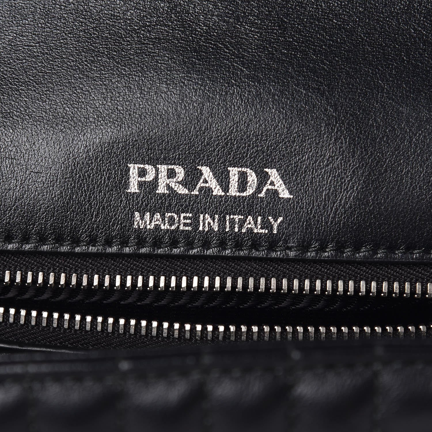 Prada Soft Calfskin Impunture Diagramme Medium Chain Flap Shoulder Bag Black 6 of 8
