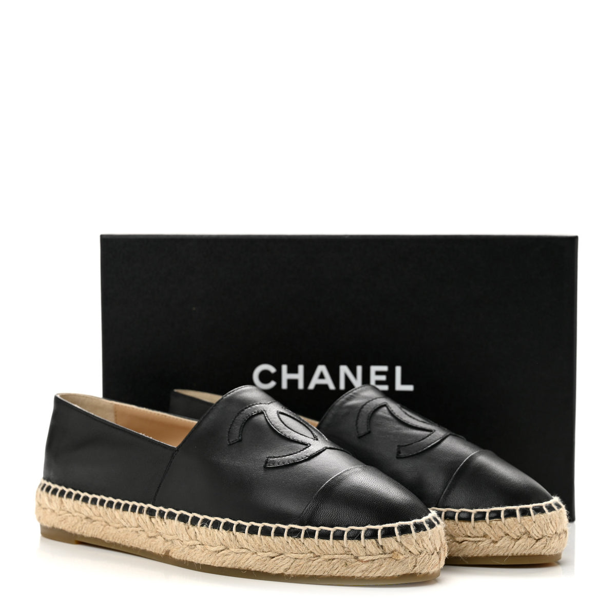 Lambskin CC Espadrilles 39 Black
