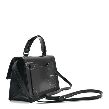 Off-White Calfskin Jitney 2.8 Cut Here Shoulder Bag Black 2 of 11