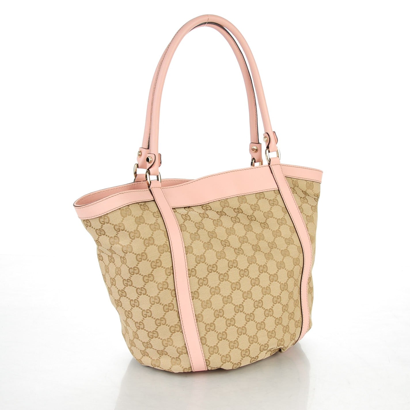 Gucci Monogram Medium D Gold Ring Tote Pink 3 of 6