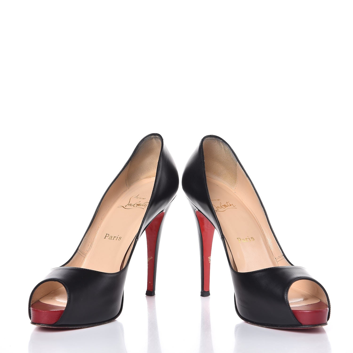 Christian Louboutin Kid Very Prive 120 Pumps 40 Black Red 5 of 12