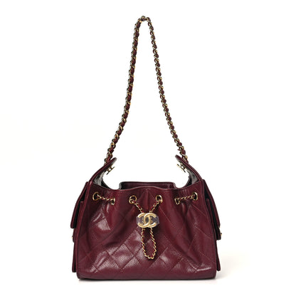 Chanel Grained Calfskin Quilted Mini Chanel 25 Handbag Dark Burgundy 1 of 11