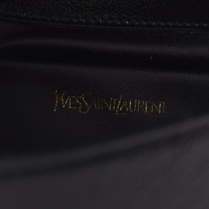 Saint Laurent Textured Patent Monogram Belle De Jour Clutch Black 6 of 7