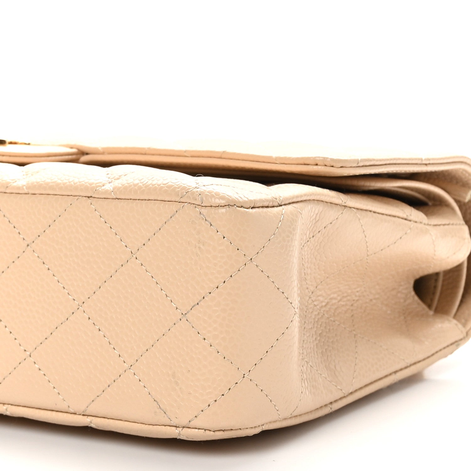 Chanel Caviar Quilted Medium Double Flap Beige 10 of 10