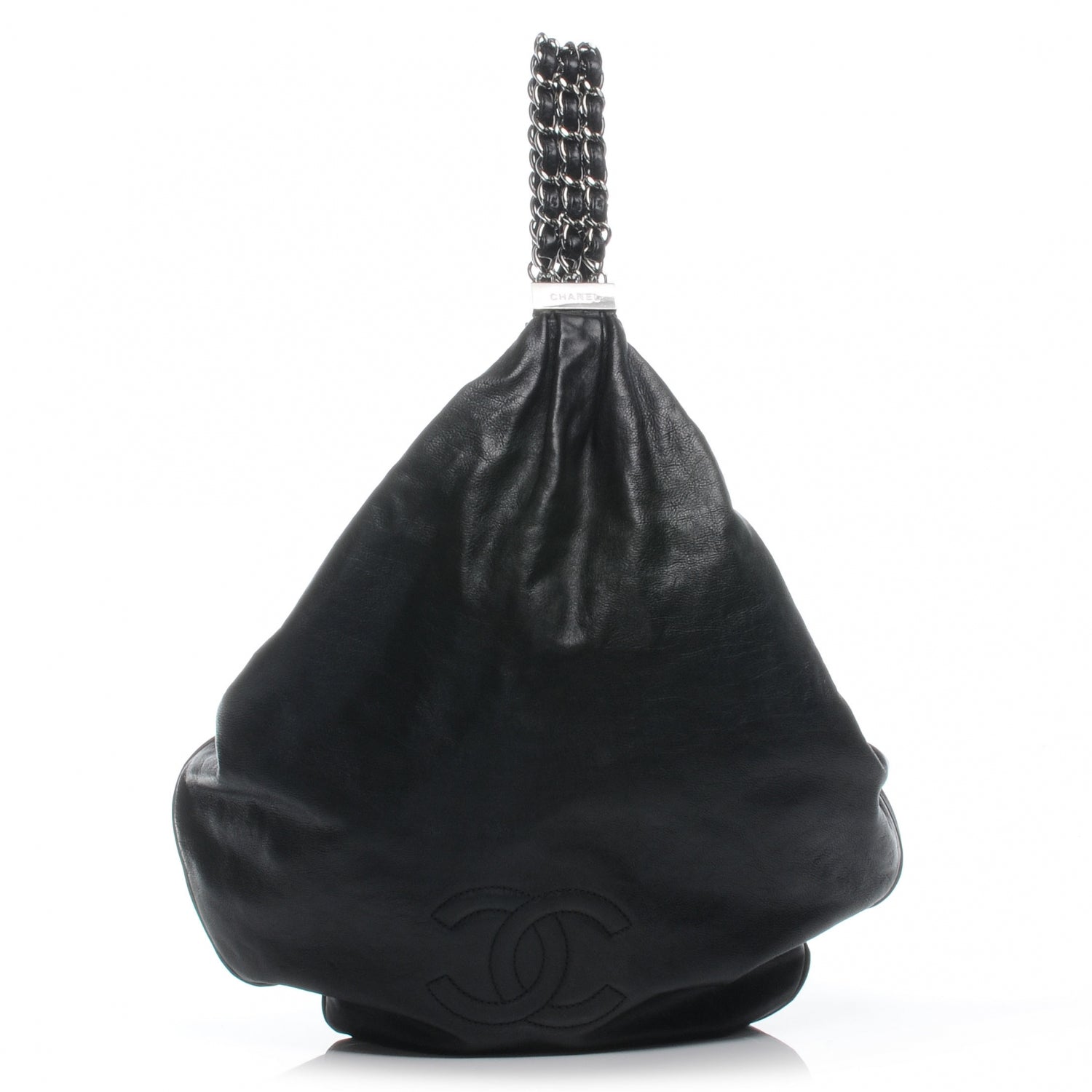 Chanel Lambskin Large Rock and Chain Hobo Black 1 of 9