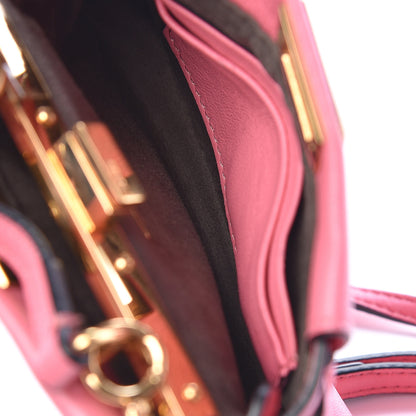 Fendi Shiny Nappa Micro Peekaboo Iconic Satchel Rosa Fluo 5 of 15