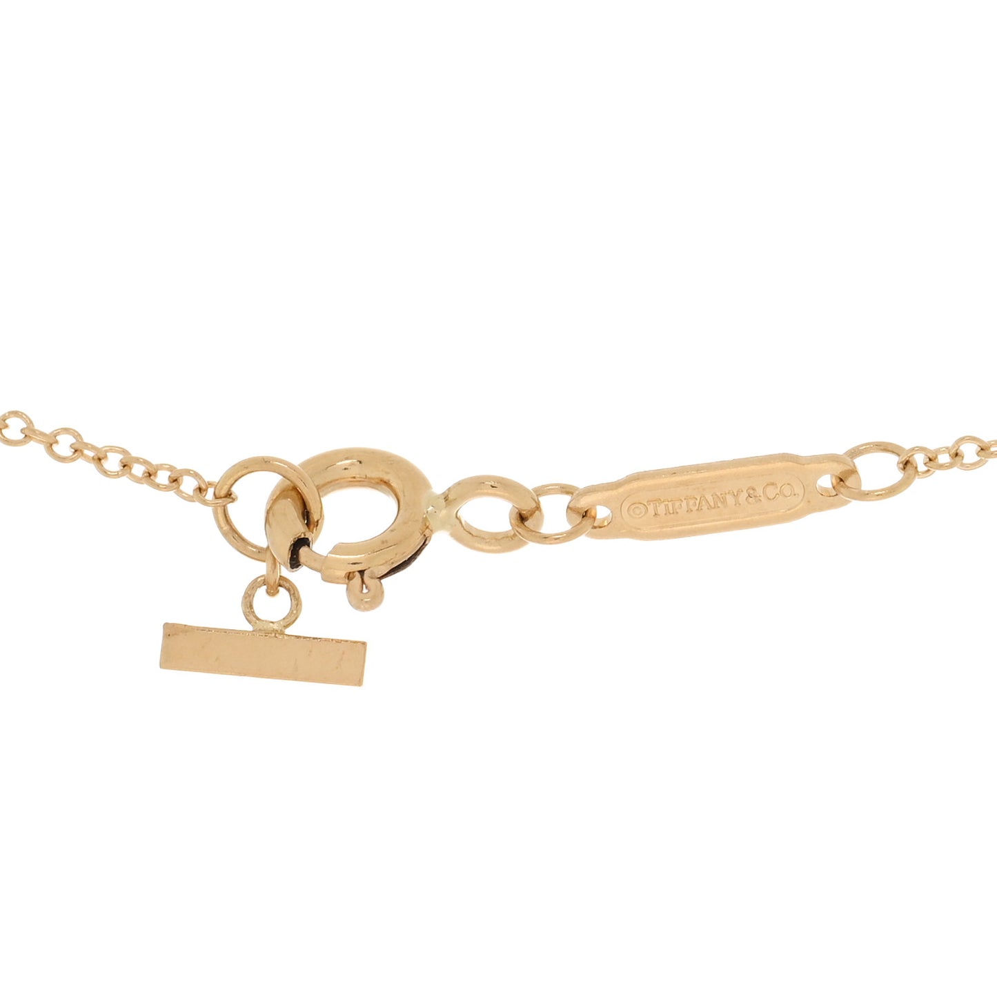 18K Yellow Gold Diamond Small T Smile Pendant Necklace