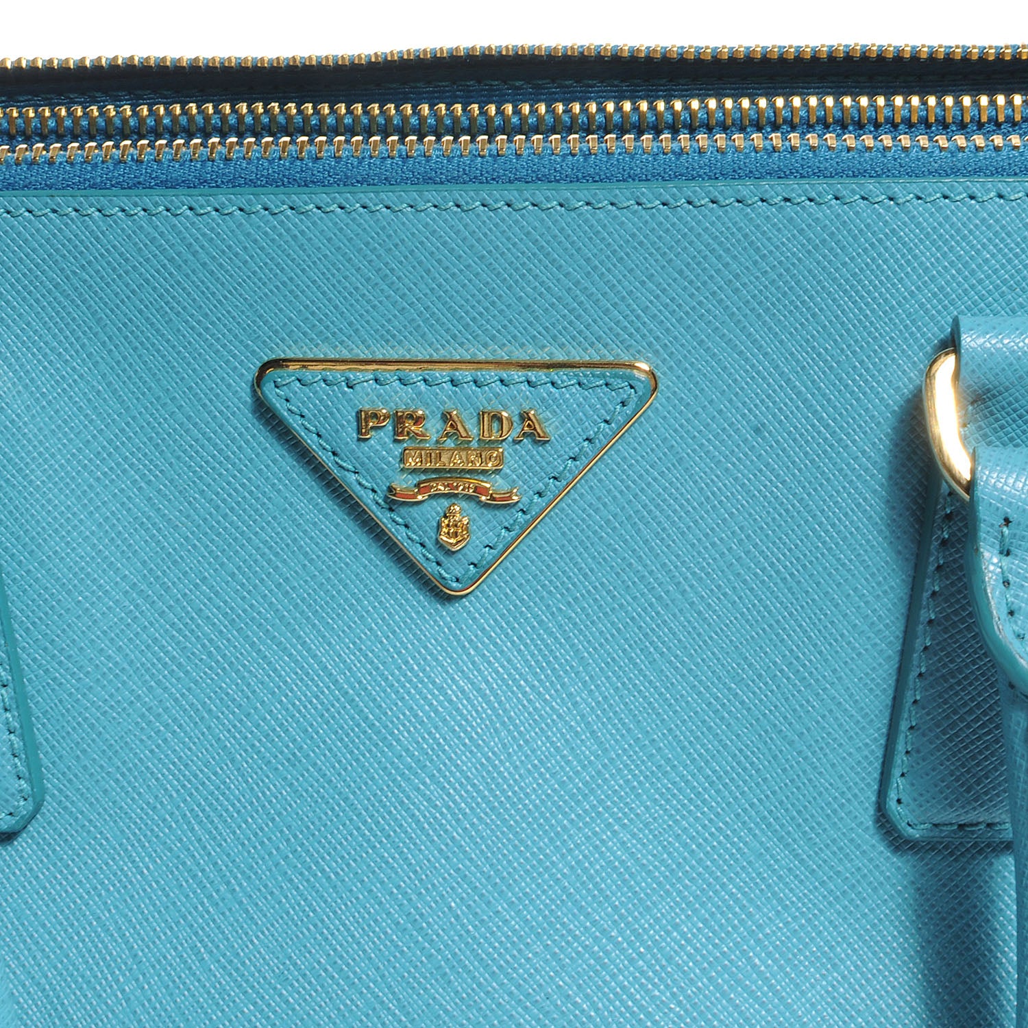 Prada Saffiano Lux Medium Tote Turchese 9 of 10