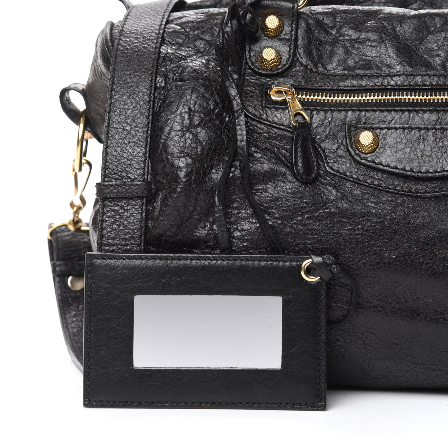 Agneau Giant 12 Gold Hardware Boston Black