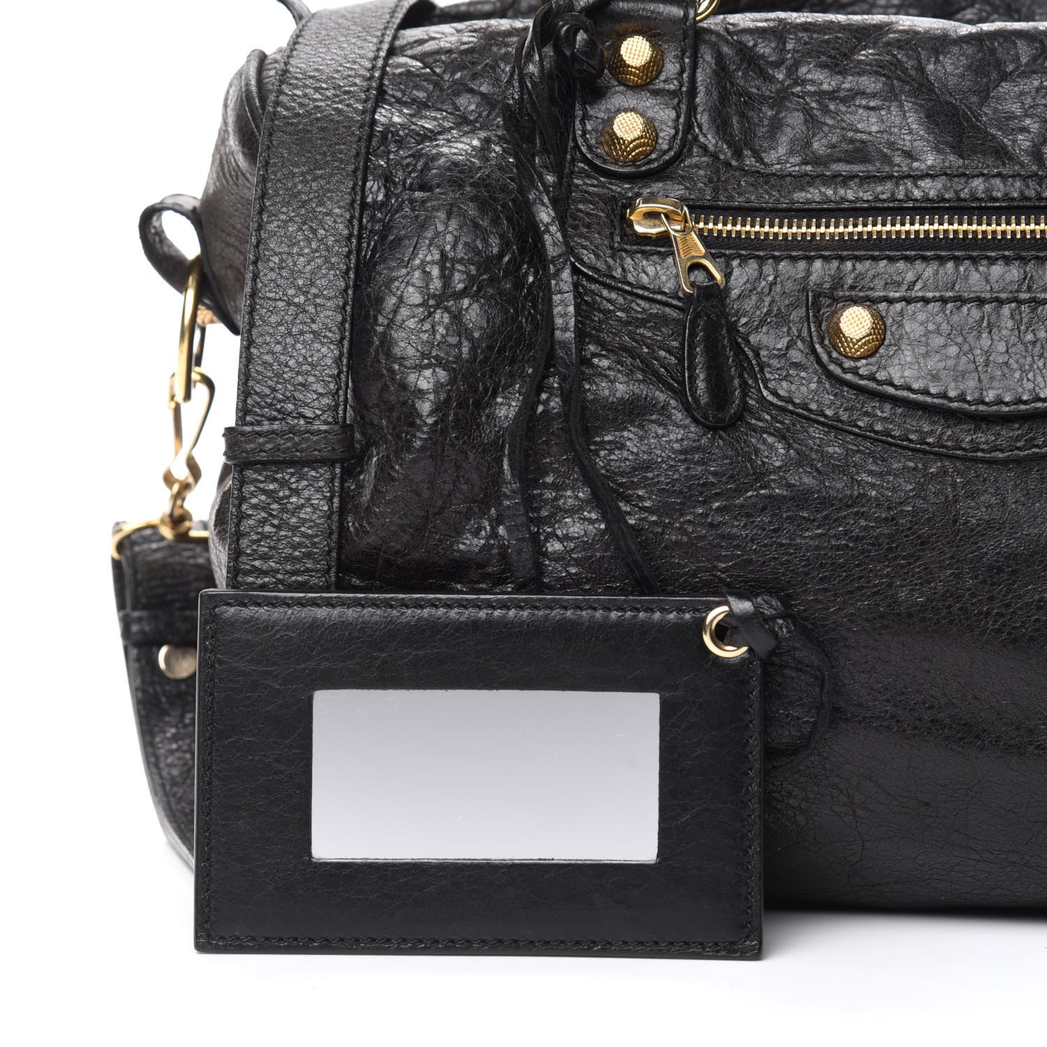 Balenciaga Agneau Giant 12 Gold Hardware Boston Black 11 of 12