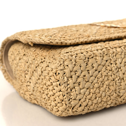 Saint Laurent Raffia Monogram Medium Jamie Natural Avorio 7 of 9