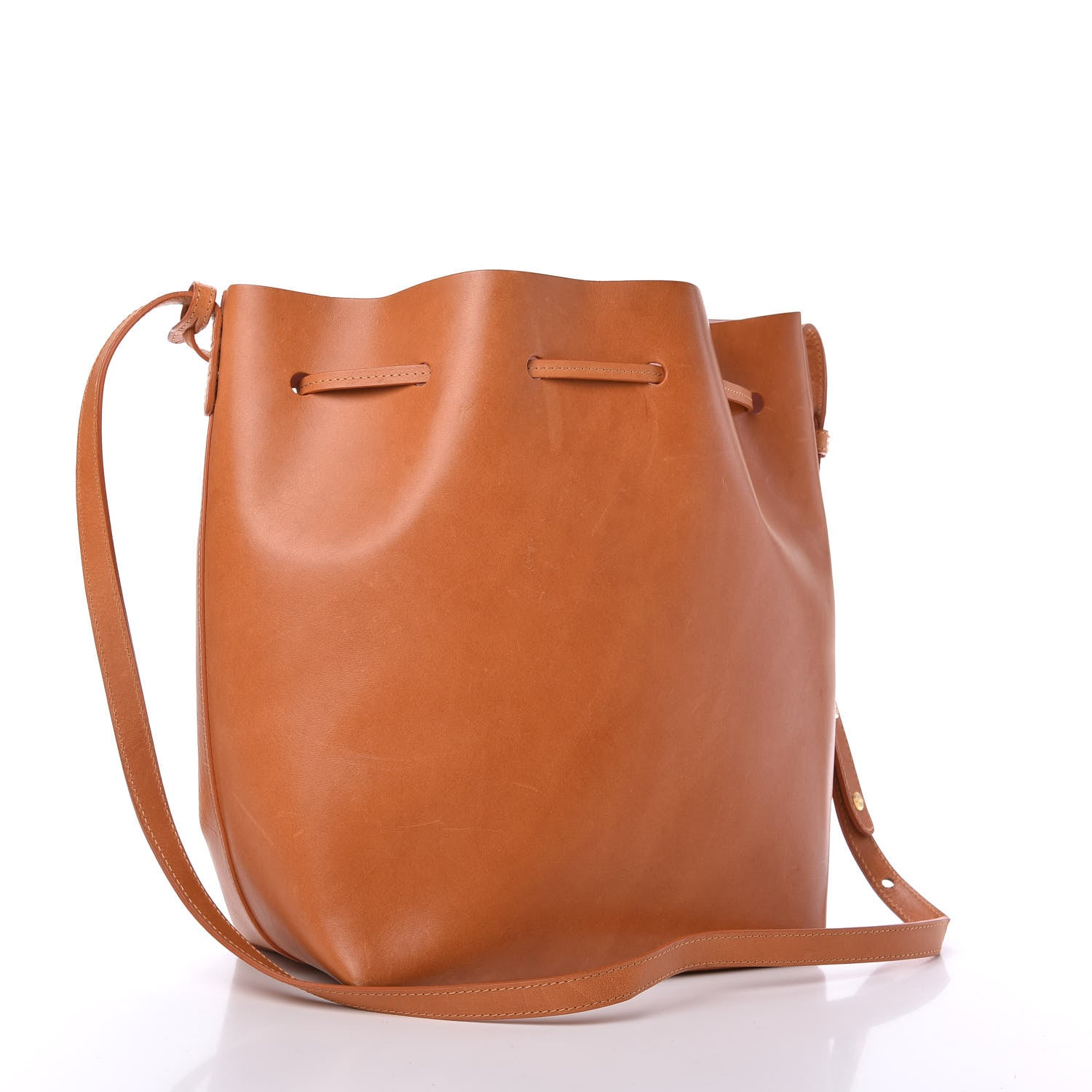 Mansur Gavriel Vegetable Tanned Calfskin Bucket Bag Cammello Rosa 3 of 8
