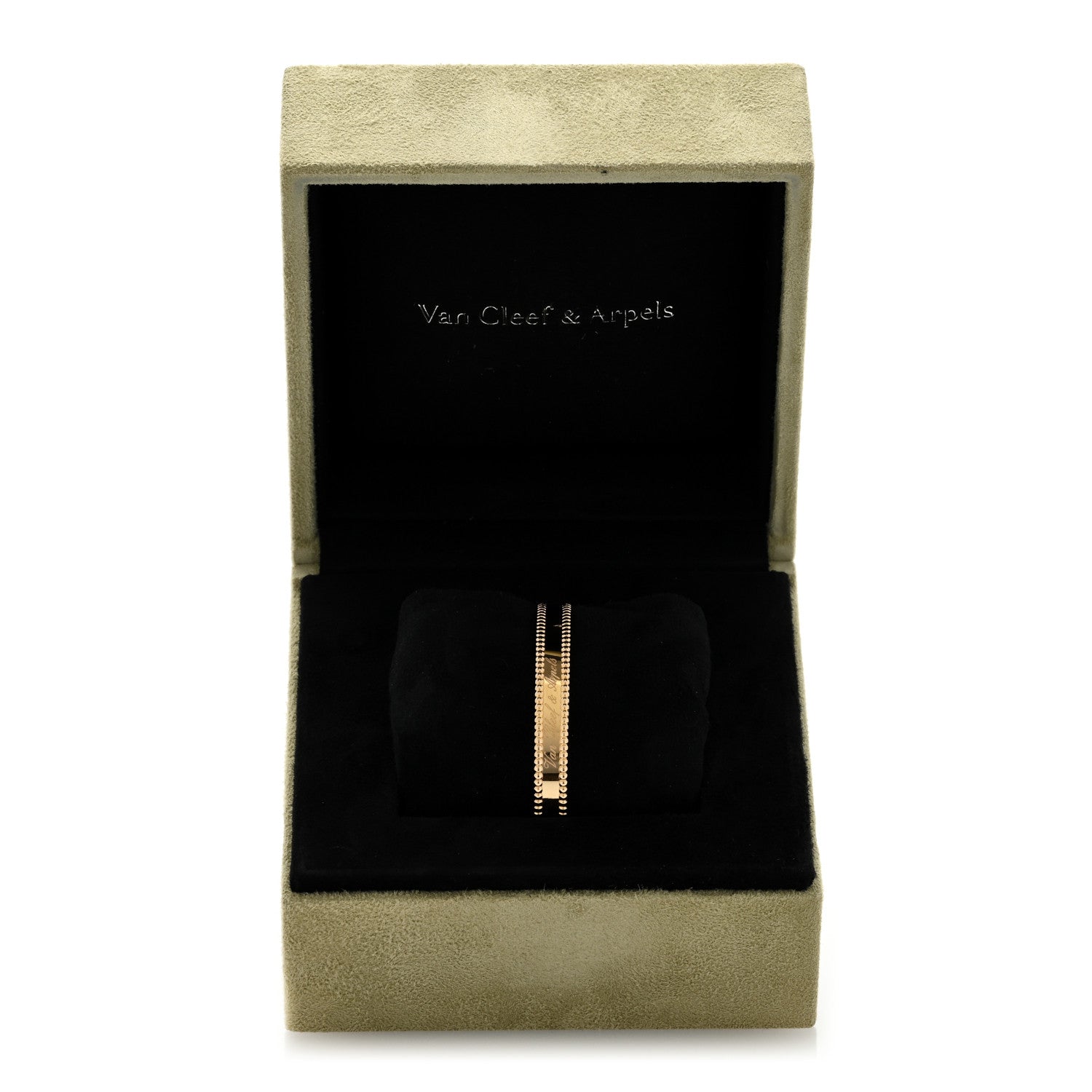 Van Cleef & Arpels 18K Yellow Gold Perlee Signature Bangle Bracelet M 4 of 4