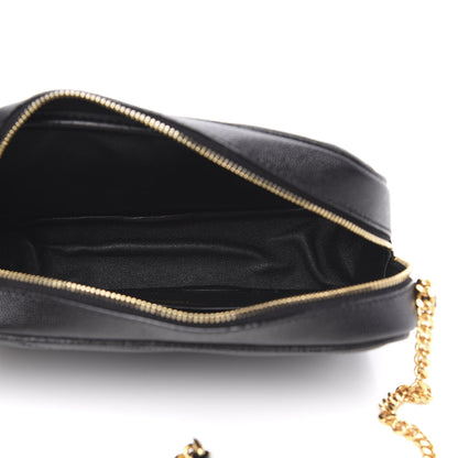 Saint Laurent Grain De Poudre Matelasse Monogram Mini Lou Camera Bag Black 5 of 9