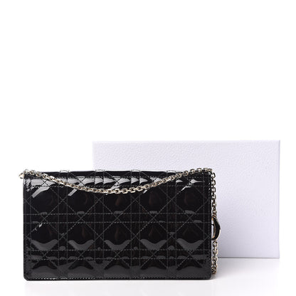 Christian Dior Patent Cannage Lady Dior Convertible Clutch Black 13 of 13