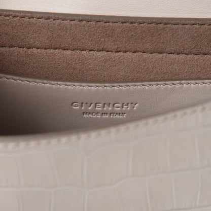 Givenchy Calfskin Crocodile Embossed Mini Nobile Shoulder Bag Nude Pink 10 of 11