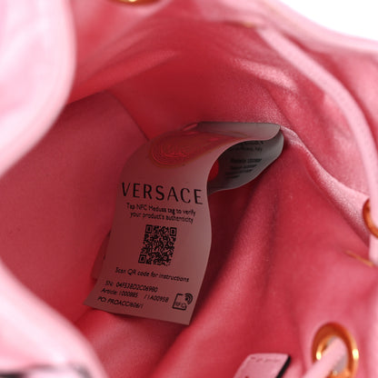 Versace Satin Medusa Drawstring Bucket Bag Pink 7 of 10