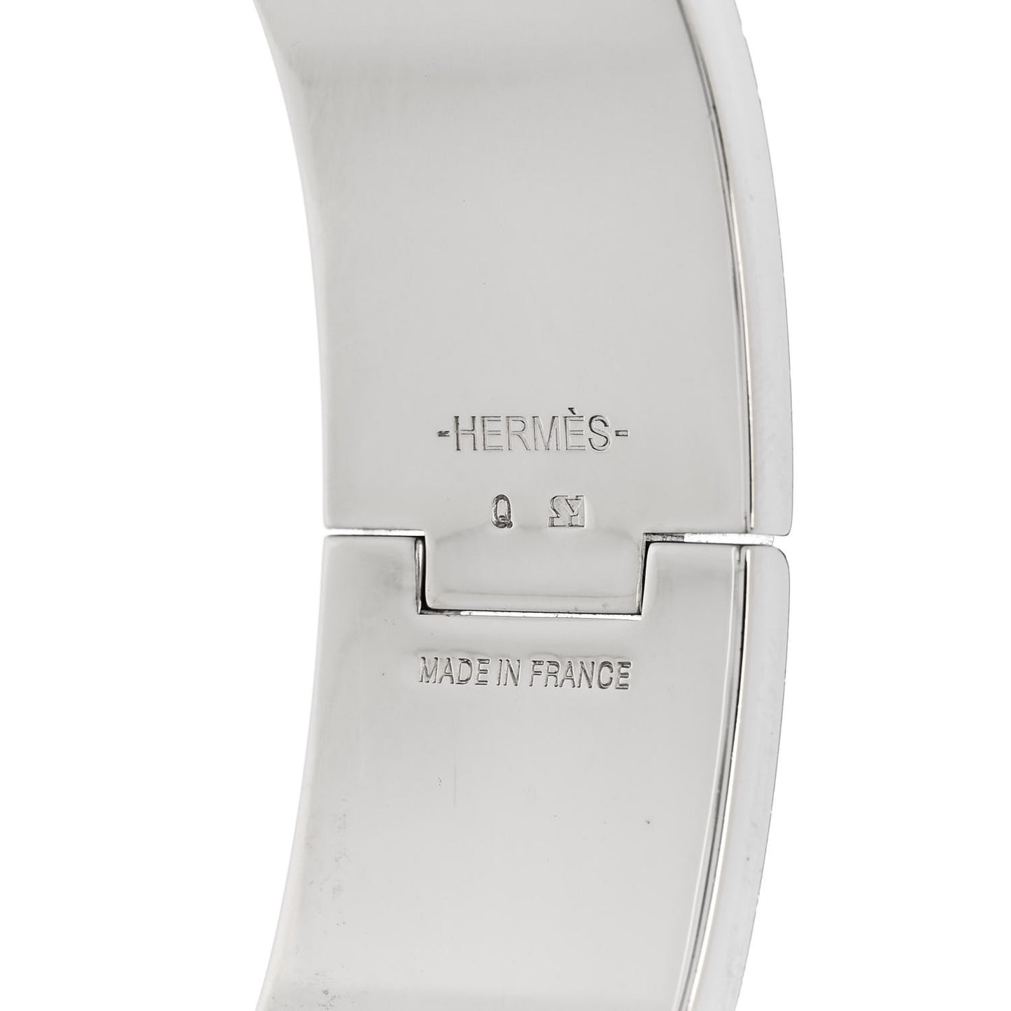 Enamel Wide Clic Clac H Bracelet GM Lagon White