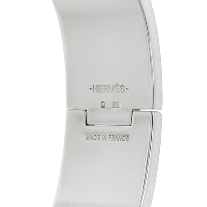 Hermes Enamel Wide Clic Clac H Bracelet GM Lagon White 4 of 4