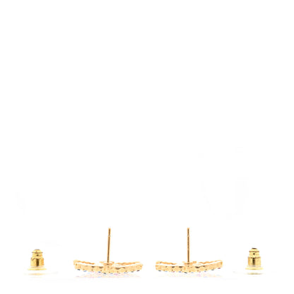 Chanel Crystal Over The Rainbow CC Earrings Gold Multicolor 3 of 5