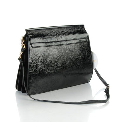 Chloe Patent Medium Faye Shoulder Bag Black 3 of 8