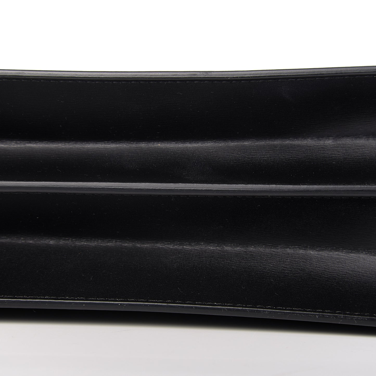 Box Calfskin Medium Clasp Bag Black